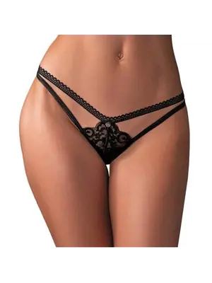 Erotická tanga - Obsessive Blomentis tanga - černá - 23228201121 - M/L