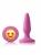 Nevibrační anální kolíky - Mojis Anální kolík s emotikonem Zamilovaný růžový - v280537