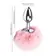 Tipy na valentýnské dárky pro ženy - BASIC X Quentin kovový anální kolík s  ocáskem růžový - BSC00082