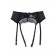Erotické podvazky - Wanita Chantal podvazkový pás a tanga kalhotky černé - wanP5123-1P-3XL - 3XL