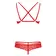 Tipy na valentýnské dárky pro ženy - Obsessive 860-SET komplet podprsenky a kalhotek červený - 22137373131 - L/XL