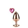 Anální šperky - Gleaming Love anální kolík rosegold růžové srdce M - dc21790
