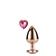 Tipy na valentýnské dárky pro ženy - Gleaming Love anální kolík rosegold růžové srdce S - dc21789
