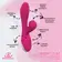 Multifunkční vibrátory - Romant Flap vibrátor rabbit s poklepem a tlakovým stimulátorem na klitoris růžový - RMT120pnk