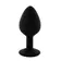 Nevibrační anální kolíky - BASIC X ShinyBlack - silikonový anální kolík s kamínkem S - BSC00290