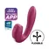 Tlakové stimulátory na klitoris - Satisfyer Sunray vibrátor a stimulátor klitorisu 2 v 1 - Berry - sat4009773