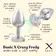 Nevibrační anální kolíky - BASIC X  Crazy Fredy kovový anální kolík s LED světly - BSC00403