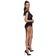 Erotické šaty - Cottelli Party šaty s asymetrickou sukní - černé - 27181541031 - M