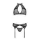 Erotické komplety - Passion Satara set - černý - 5908305963806 - L/XL