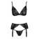 Erotické komplety - Kissable Set 3-dílný - černý - 22145391131 - L/XL