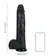 Dilda a vibrátory XXL - RealRock Extra Large dildo s varlaty 38 cm - černé - REA165BLK