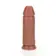 Dilda a vibrátory XXL - RealRock Extra Thick dildo 23 cm - tmavší tělová - REA173TAN