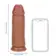 Dilda a vibrátory XXL - RealRock Extra Thick dildo 23 cm - tmavší tělová - REA173TAN