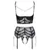 Erotické komplety - Cottelli Lingerie Set s řetízkem - černý - 22215511231 - 75B/S