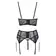 Erotické komplety - Cottelli Lingerie Set s řetízkem - černý - 22215511231 - 75B/S