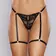 Erotická tanga - Allure Say it with Garters tanga - černá - shmA1147B-OS
